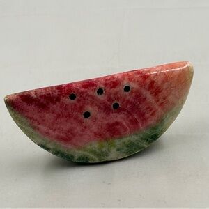 Vintage Italian Alabaster Carved Stone Watermelon Slice